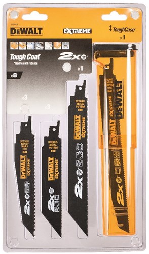 DeWalt Accessoires 8-delige set 2X BiM reciprozaagbladen (3x DT2300L-QZ, 3x DT2407L-QZ, 1x DT2308L-QZ, 1x DT2408L-QZ) - DT2443L-QZ