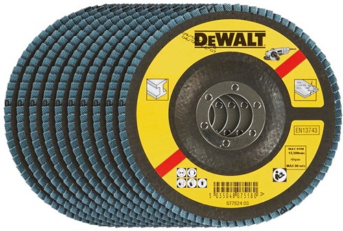 DeWalt Accessoires Lamellen schuurschijf, Ø115mm, K120 - DT3295-QZ - 10 stuks - DT3295-QZ