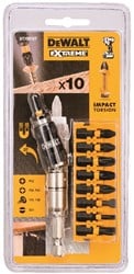 DeWalt Accessoires IMPACT Torsion 10-delige zwenkbare bithouder met schroefbits - DT70518T-QZ
