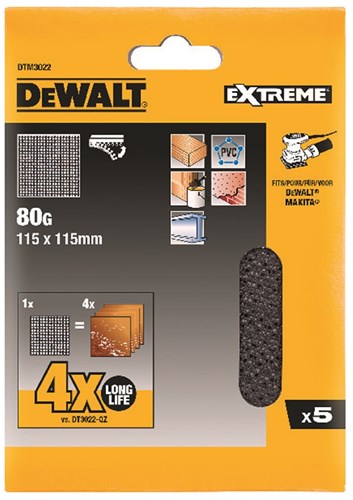 DeWalt Accessoires mesh schuurgaas 115x115mm k80 - dtm3022-qz afbeelding