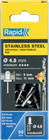 Rapid Blindklinknagels RVS | Ø4,8 x 14 mm | Incl. Boor | 50 Stuks - 5001461