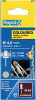 Rapid Blindklinknagels Gebroken Wit | Ø4 x 10 mm | Incl. Boor | 50 Stuks - 5001464
