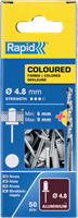 Rapid Blindklinknagels Wit | Ø4,8 x 12 mm | Incl. Boor | 50 Stuks - 5001468