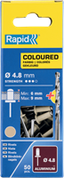 Rapid Blindklinknagels Gebroken Wit | Ø4,8 x 12 mm | Incl. Boor | 50 Stuks - 5001469