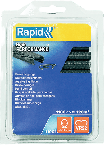 Rapid Hekwerk Hogringen VR22 | 1.100 Stuks | Grijs - 5001333