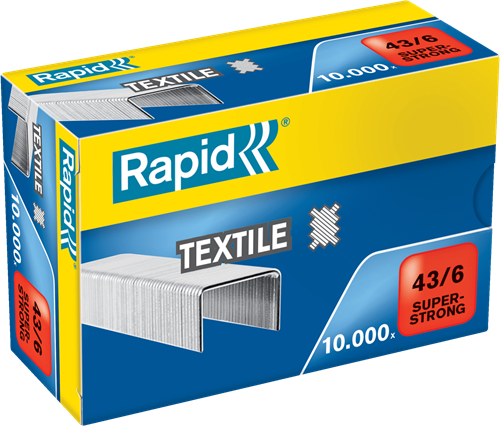 Rapid Nieten | 43/6 mm | Textiel Super Strong | 10.000 Stuks - 24872200