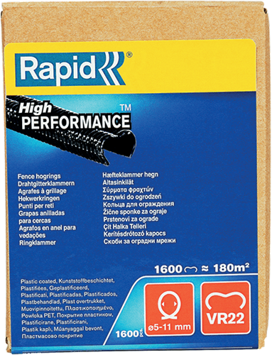Rapid Hekwerk Hogringen VR22 | 1.600 Stuks | Zwart - 40017338