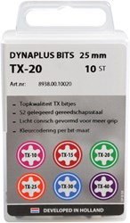 Dynaplus Schroefbit 25Mm Torx TX20 Groen | 10 stuks - 8938.00.10020