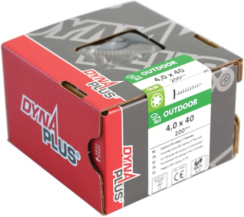 Dynaplus Unischroef Ar-Coating Cilinderkop Voldraad Torx TX20 4.0X50 | 200 stuks - 0282.08.25901