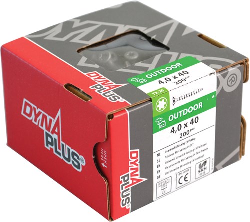 Dynaplus Unischroef/Spaanplaatschroef Ar-Coating Platkop Voldraad Torx TX25 5.0X25 | 200 stuks - 0281.08.41101