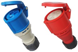 QwattPro CEE Koppeling ABS IP44 400V/32A/3p+A/6h rood - 2041016 - 2041016