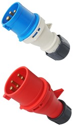 QwattPro CEE Stekker ABS IP44 400V/16A/4p+A/6h rd - 2040019 - 2040019