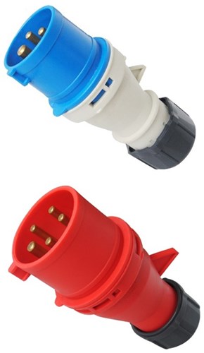 QwattPro CEE Stekker ABS IP44 400V/32A/4p+A/6h rd - 2040020 - 2040020