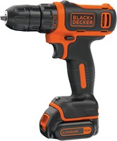BLACK+DECKER BDCDD12KB 10.8V 2x1.5Ah Schroefboor - Koffer | 2x 10.8V 1.5Ah accu's + 400mA lader | Koffer - BDCDD12KB-QW-2
