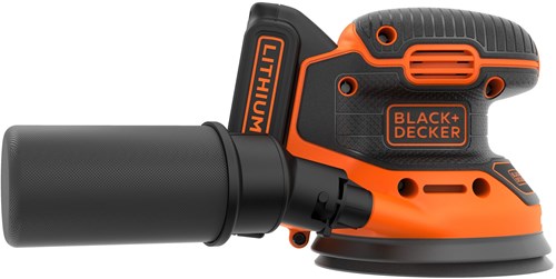 BLACK+DECKER BDCROS18 18V 1.5Ah Excentr. Schuurmachine | 1x 18V 1.5Ah accu + 400mA Lader | 1x schuurgaas | Stofopvangzak | In opbergtas - BDCROS18-QW-2