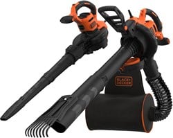 BLACK+DECKER BEBLV301 3000W 3IN1 Bladblazer met ruggedragen opvangzak en extra hark - BEBLV301-QS