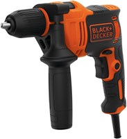 BLACK+DECKER BEH550K 550W Klopboormachine in koffer | Zijhandgreep | 1 x 6mm steenboor + 1 x 6mm metaalboor | In koffer - BEH550K-QS
