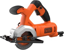 BLACK+DECKER BES510 400W 85mm Mini Cirkelzaag | 1x HEX key | 1x HSS Metaal zaagblad | 1x Hout zaagblad | Langsgeleider - BES510-QS