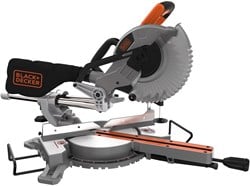 BLACK+DECKER BES700 1600W 216mm Afkort- en verstekzaag | 1x Zaagblad 48 hardmetalen tanden | Stofzak - BES700-QS