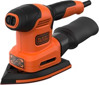 BLACK+DECKER BEW200 200W 4IN1 Multischuurmachine | Vlak-, detail-, en excentrische schuurzool | 1x Schuurvinger | 6x Schuurvellen - BEW200-QS