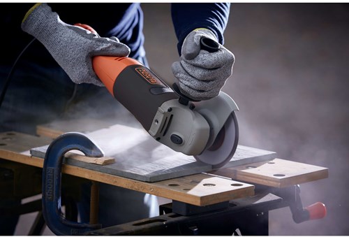 BLACK+DECKER KG1202K 1200W 125mm haakse slijper | 125mm beschermkap | Zijhandgreep | In koffer - KG1202K-QS-3