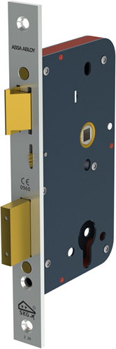 ASSA ABLOY 2428 Paniekdeurslot | SKG** | DM60mm | RC73,5mm | krukgat 8mm doorgaand | voorplaat RVS 24x235mm rechthoekig | DR 2+4 - 7269572