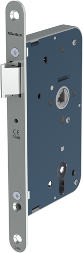 ASSA ABLOY 2466 IDS Cilinderloopslot | DM60mm | PC72mm | krukgat 8mm | voorplaat RVS 20x235mm afgerond | instelbare voorstand dagschoot | DR 1+3/2+4 - 10040590