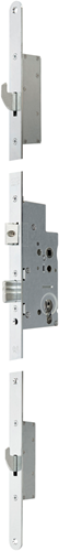 Nemef 5040 Veiligheidsmeerpuntssluiting | cilinderbediend | SKG*** | DM55mm | PC72mm | voorplaat staal verzinkt 20x1950mm afgerond| DR 1+3/2+4 - A000308695