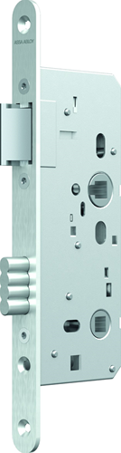 ASSA ABLOY N1001 Toilet/badkamerdeurslot | DM55mm | WC72mm | krukgat 8mm | voorplaat RVS 24x235mm afgerond | zamac vernikkelde dagschoot | DR 1+3/2+4 - A000300221