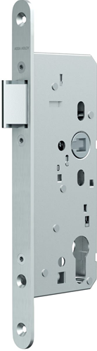 ASSA ABLOY N1005 Cilinderloopslot | DM60mm | PC72mm | krukgat 8mm | voorplaat RVS 24x235mm afgerond | zamac vernikkelde dagschoot | DR 1+3/2+4 - A000191499