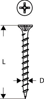 Bosch Accessoires Snelbouwschroef grove schroefdraad 3,9 x 25 voor MA 55 - 2608000547-3