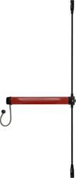 JPM FC-EX-30 JPM Elektromechanische paniekbalk Fluid Control - Uitgang | type: C | 3 punts: boven en onder | kleur: zwart met rode balk | lengte: 1165 mm | inkortbaar tot: 835 mm. - A000320045