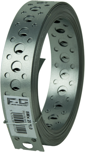 pgb-Europe FG | Gaatjesband recht 5m 25x1 Zn FG017500125105 | 10 stuks 