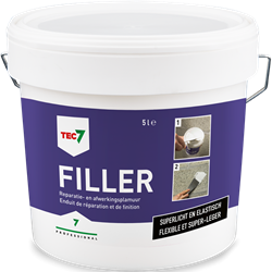 Tec7 Filler emmer Alles-in-één vulmiddel en afwerkingsplamuur 5l - 601005000 601005000