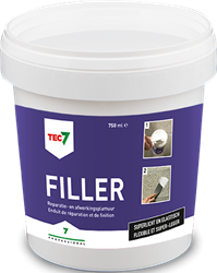 Tec7 Filler pot Alles-in-één vulmiddel en afwerkingsplamuur 750ml - 601075000 - 601075000