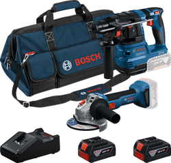 Bosch Blauw Accutoolkit Combipack 18V GWS 18V-8 + GBH 18V-22 | 2x GBA 18V 4,0 Ah + Lader GAL 18V-40 - 0615V0003C