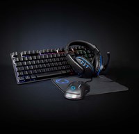 Nedis Gaming Combo Kit | 5-in-1 | Toetsenbord, Koptelefoon, Muis en Muismat | Zwart | QWERTZ | Duits - GCK51110BKDE