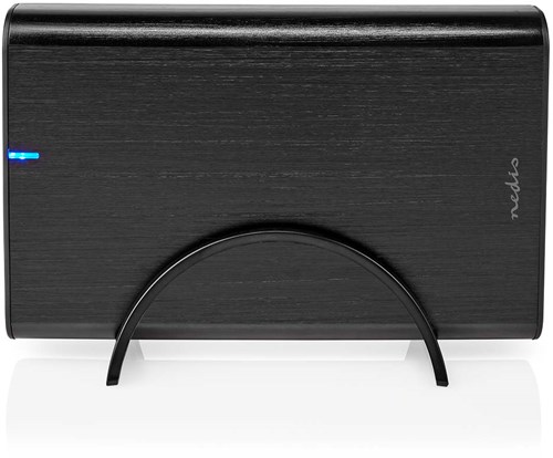 Nedis Hardeschijfbehuizing | 3.5 " | USB 3.1 Gen1 | USB Type-A / USB Type-C | Notebook / PC | Aluminium - HDDE35410BK