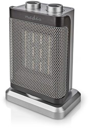 Nedis Keramische PTC-Ventilatorkachel | 1000 / 1500 W | 2 Verwarmingsmodi | Instelbare thermostaat | Draait automatisch | Oververhittingsbeveiliging | Omvalpreventie - HTFA17GY
