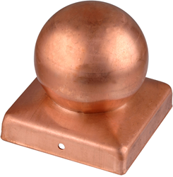 Connex Paalkapje 90X90Mm Met Kogel Cu - HV4299