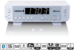 Lenco FM-keukenradio met Bluetooth® LED-verlichting en timer Wit - KCR-100WH