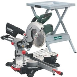 Metabo KGS 254 M Afkortzaag + UMS onderstel | 1800 Watt met trekfunctie - 690618000