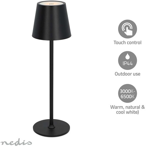 Nedis LED-Tafellamp | LED | 1.8 W | 150 lm | 3000 - 6000 K | Zwart - LTOUT05BK