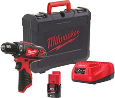 Milwaukee M12 BDD-201C 12V Subcompact Boormachine | 1x 2,0