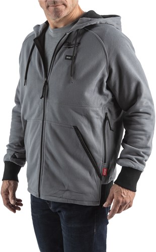 Milwaukee M12 HHGREY4-0 (XXL) M12 verwarmde hoodie, grijs, XXL - 4932480070-2