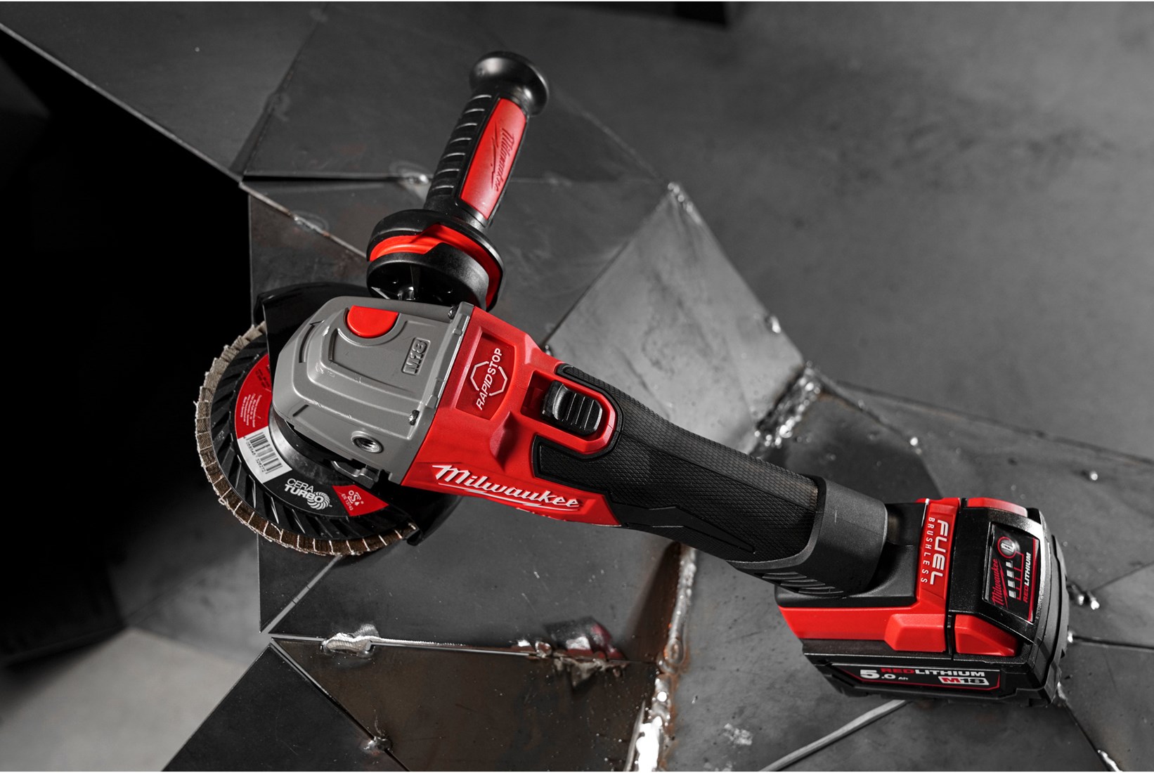 Milwaukee 4933451009 M18 CAG125XPDB-0 Haakse Slijper Met Snelstop 125mm 18v Excl Accu S En Lader 5 Jaar Dealer Garantie