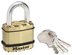Masterlock 45mm laminated steel padlock - zinc outer treatment with brass finish - M1BEURD