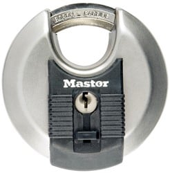 Masterlock 80mm diam. stainless steel padlock - octagonal boron-carbide shrouded - M50EURD