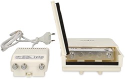 Nedis Mastversterker | 5-862 MHz | 2 uitgangen | Regelbaar 15-30 dB | Wit - MAMP26700WT