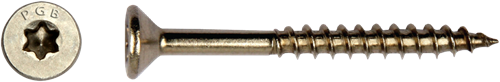 pgb-fasteners Universele Spaanplaatschroef RVS A2 VK-T Deeldraad verzonken kop Ø 6,00x50 TX30 | 200 st | PGWVTGA00006000503